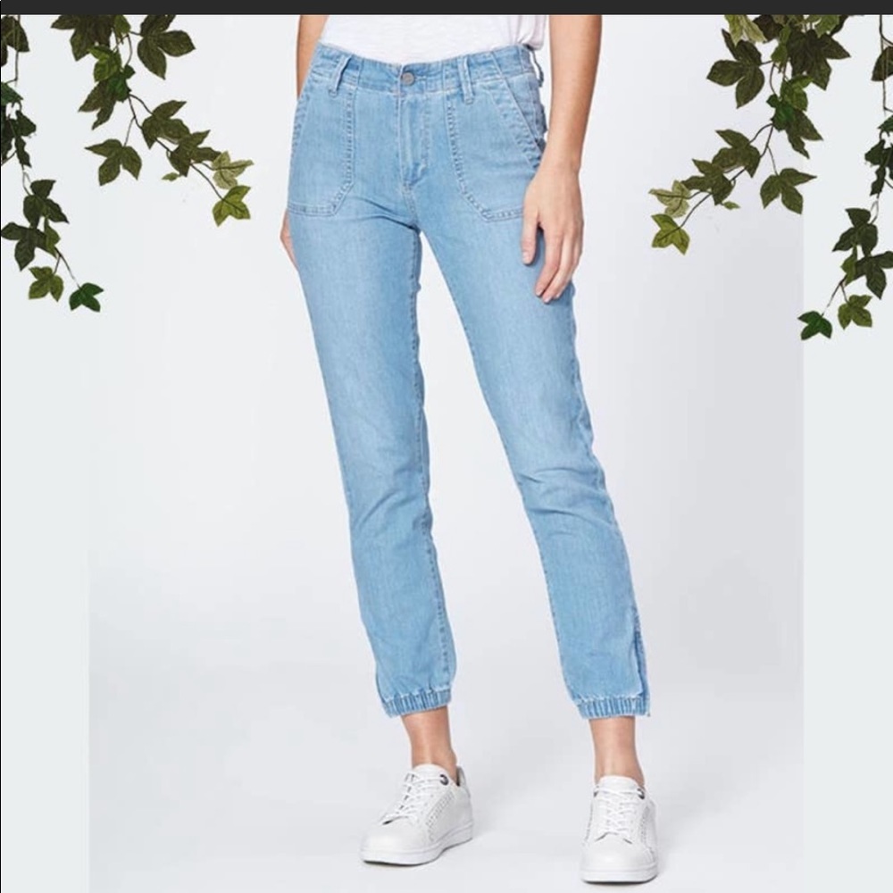 Paige Mayslie Jogger Morning Dew Jeans SZ 23